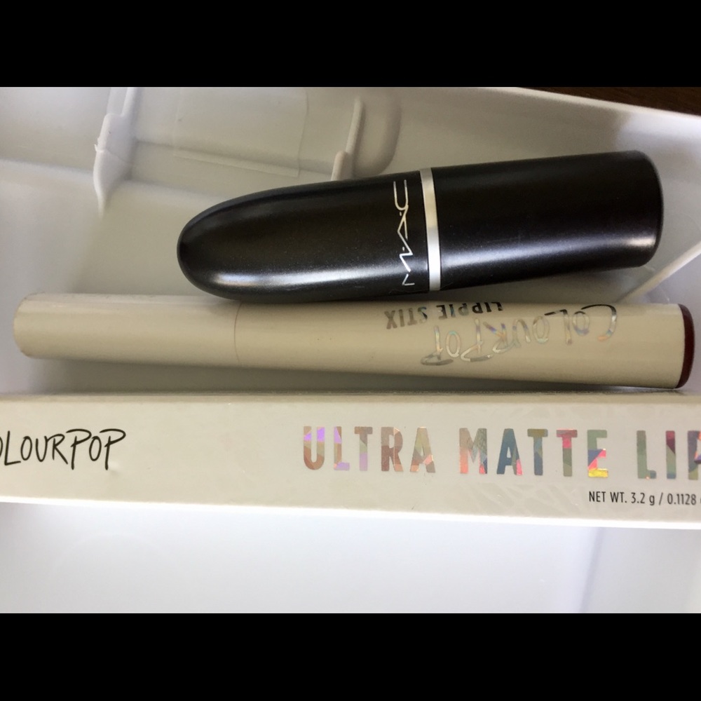Mac Lip, Colourpop Matte Liquid, Lippie Stix